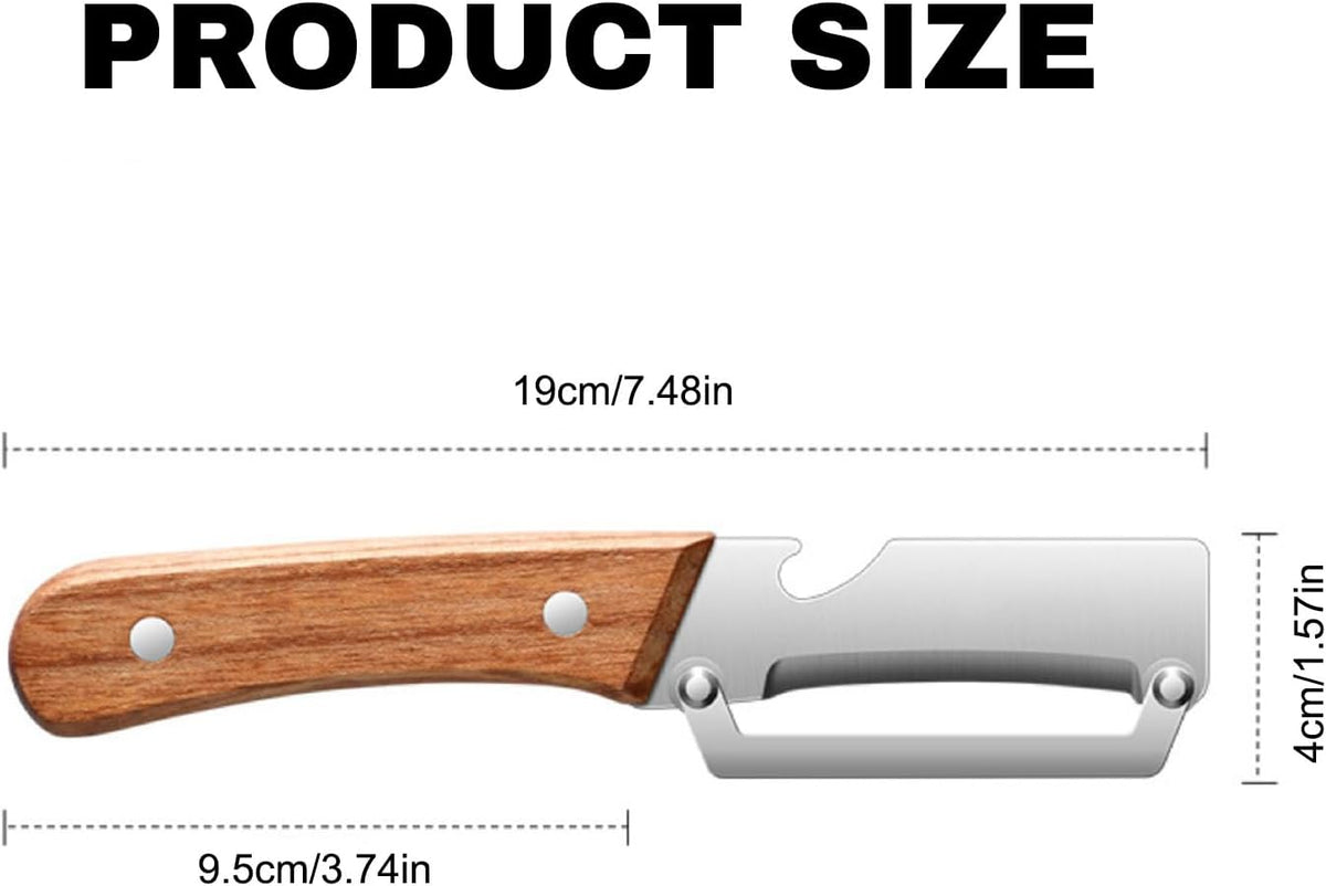 Vegetable Wooden Peeler for Kitchen Tool,Premium 2-in-1 Multifunctional Fruit & Vegetable Peeler with Built-in Bottle Opener, Ideal for All Fruits and Vegetables Needing Peeling
