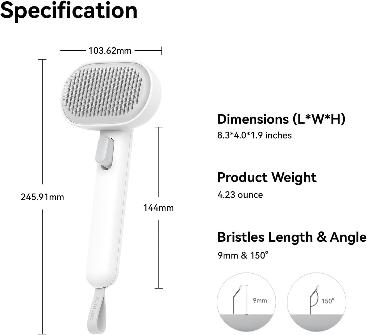 Cat Brush for Shedding, Cat Brushes for Indoor Cats, Cat Brush for Long or Short Haired Cats, Cat Grooming Brush Cat Comb for Kitten Rabbit Massage Removes Loose Fur