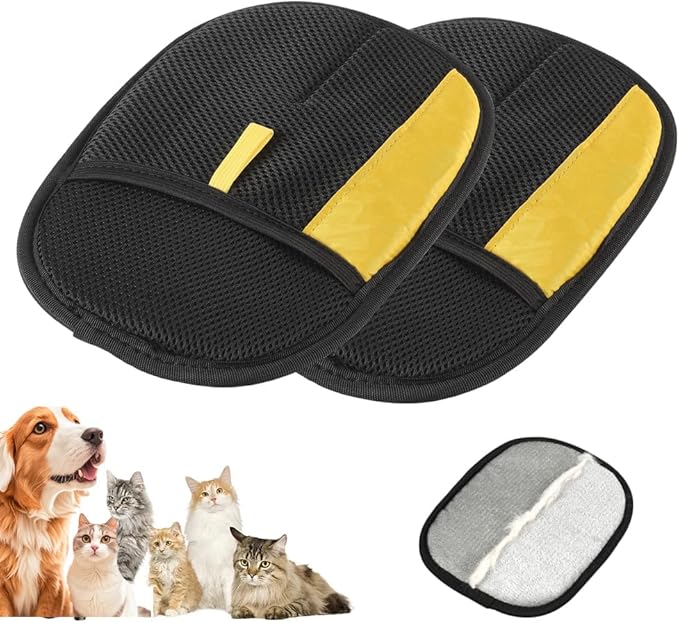 Pet Hair Removal Glove                .Upgraded Thickened Reusable Electrostatic Pet Hair Remover Glove Tool .Dogs & Cats pet hair glove.Used for Sofas, Bed Sheets, Carpets, Clothes, Curtains and Car Seats.