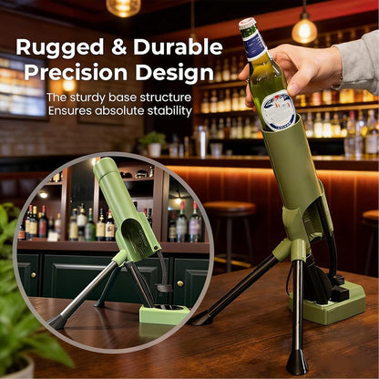 Beer Bottle Mortar Automatic Bottle Opener Bierflaschenöffner,51mm Flaschenöffner in Mörserform,Witziger Freihändiger Kronkorkenwerfer mit Druckknopf, Dekoration für Zuhause, Partys, Bar (A)