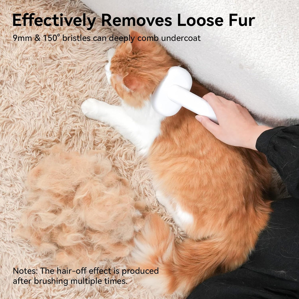 Cat Brush for Shedding, Cat Brushes for Indoor Cats, Cat Brush for Long or Short Haired Cats, Cat Grooming Brush Cat Comb for Kitten Rabbit Massage Removes Loose Fur